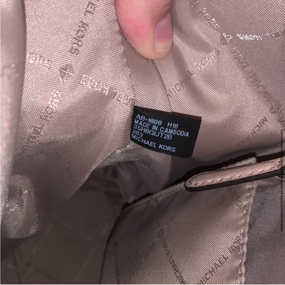 Michael Kors Monogram Beige and Pink Tote - Picture 4 of 13